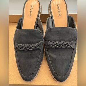 Black Suede Mules size 8